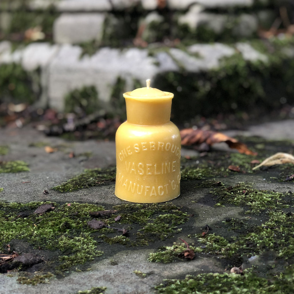 Dating from around 1905, this staple may have been invented in America, but these beauts are hand poured in the UK and made with 100% British beeswax. With a burn time of approximately 20 hours, this classic bottle led to lots of developments in glassware manufacturing - a piece of history right here!