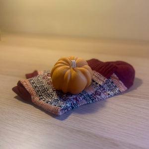 Treat yourself or a loved one to something cosy this season, with our socks and candle gift set! Including a pair of wine-coloured socks (Size 4-8) and one of our freshly picked pumpkin candles, this is the perfect treat to stay in with!