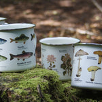Load image into Gallery viewer, A collection of enamel mugs with wildlife patterns
