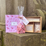Load image into Gallery viewer, Give the gift of relaxation with our &#39;Love Potion&#39; Gift Set! Containing the perfect concoction of a Soothing Bath Set, a bag of our strawberry flavour &#39;Sweet Hearts&#39; and a curiously cute &#39;Love&#39; greetings card, this ticks every box for your beloved, whether it&#39;s a gal-pal, partner or just a partner in crime!

We can even write the card for you - just let us know as Checkout where you&#39;d like your parcel delivered to!
