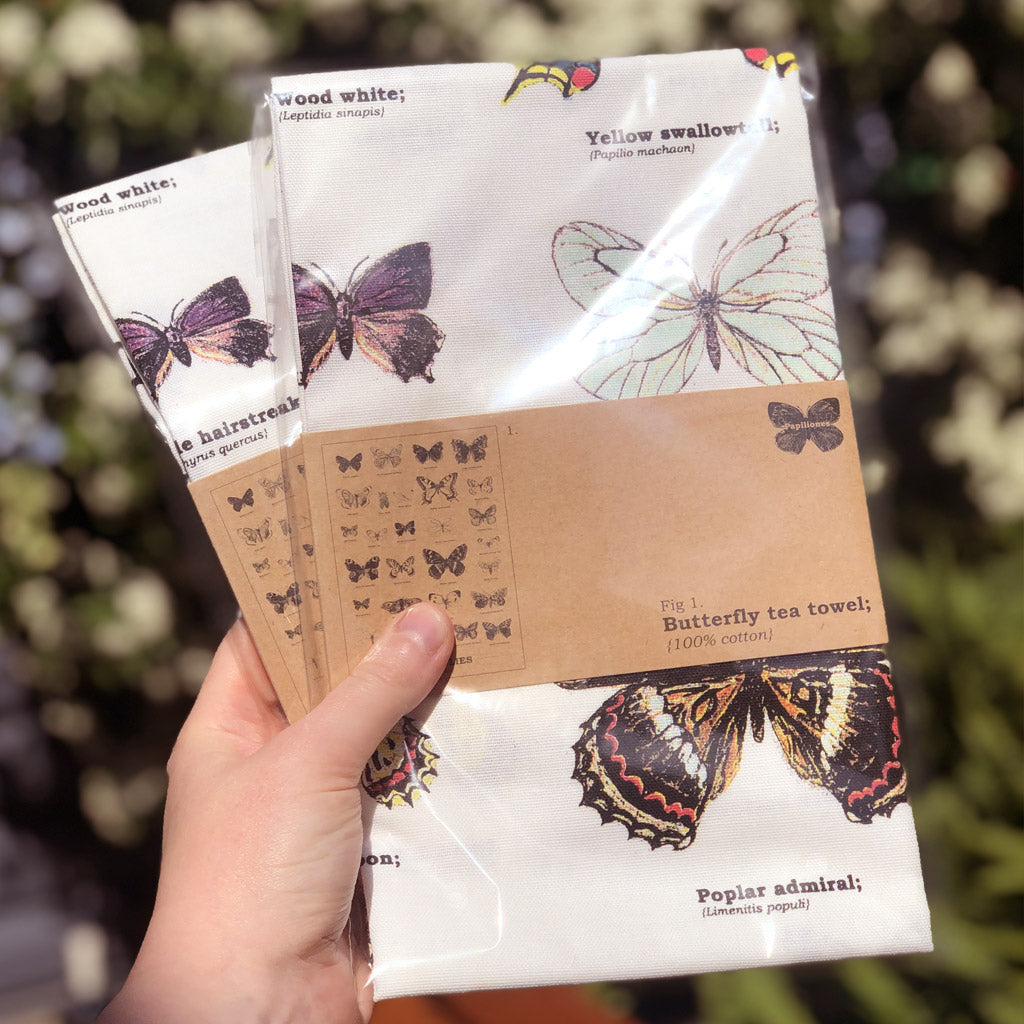 A kitchen staple, bring the outdoors into your kitchen with this butterfly tea towel. Perfect for the nature lover in your life, or to brighten up your home!