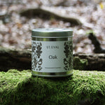 Load image into Gallery viewer, Part of the St. Eval Folk Collection, Oak is a soft and woody oakmoss scent cosseted in rich, warm spice. A masculine fragrance, this scent captures the feeling of walking through a secret forest and stumbling through folk stories of old, Robin Hood or King Arthur - an enchanting escape from the modern day.

